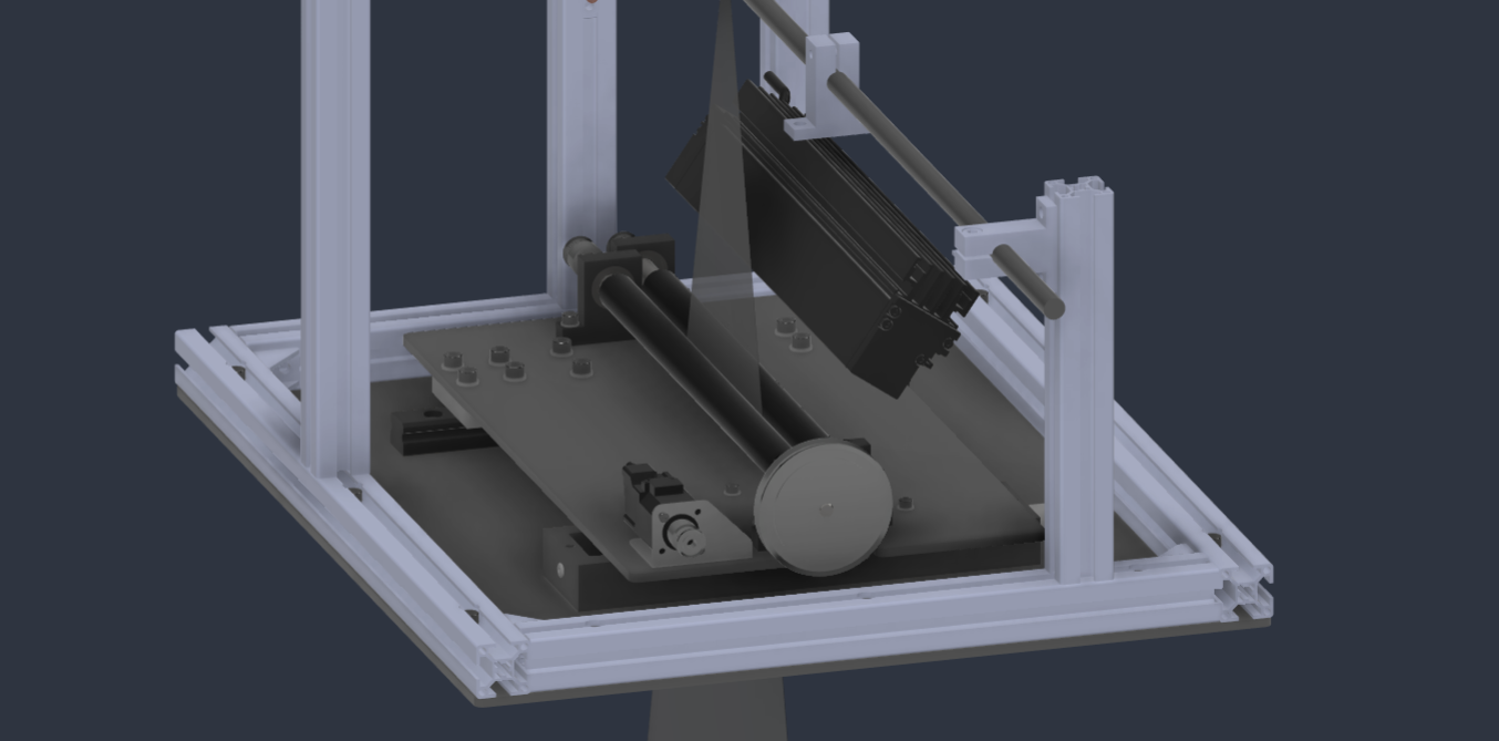 Detailed CAD model of the roller mechanism